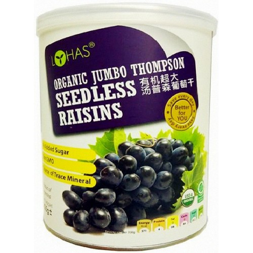 Organic Lifestyle Lohas Organic Jumbo Thompson Seedless Raisins